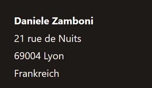 Anschrift des Betreibers