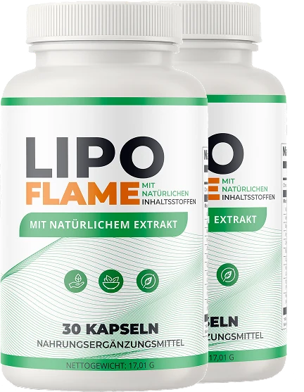 LipoFlame Kapseln im Test: zwei Flaschen mit je 30 Kapseln